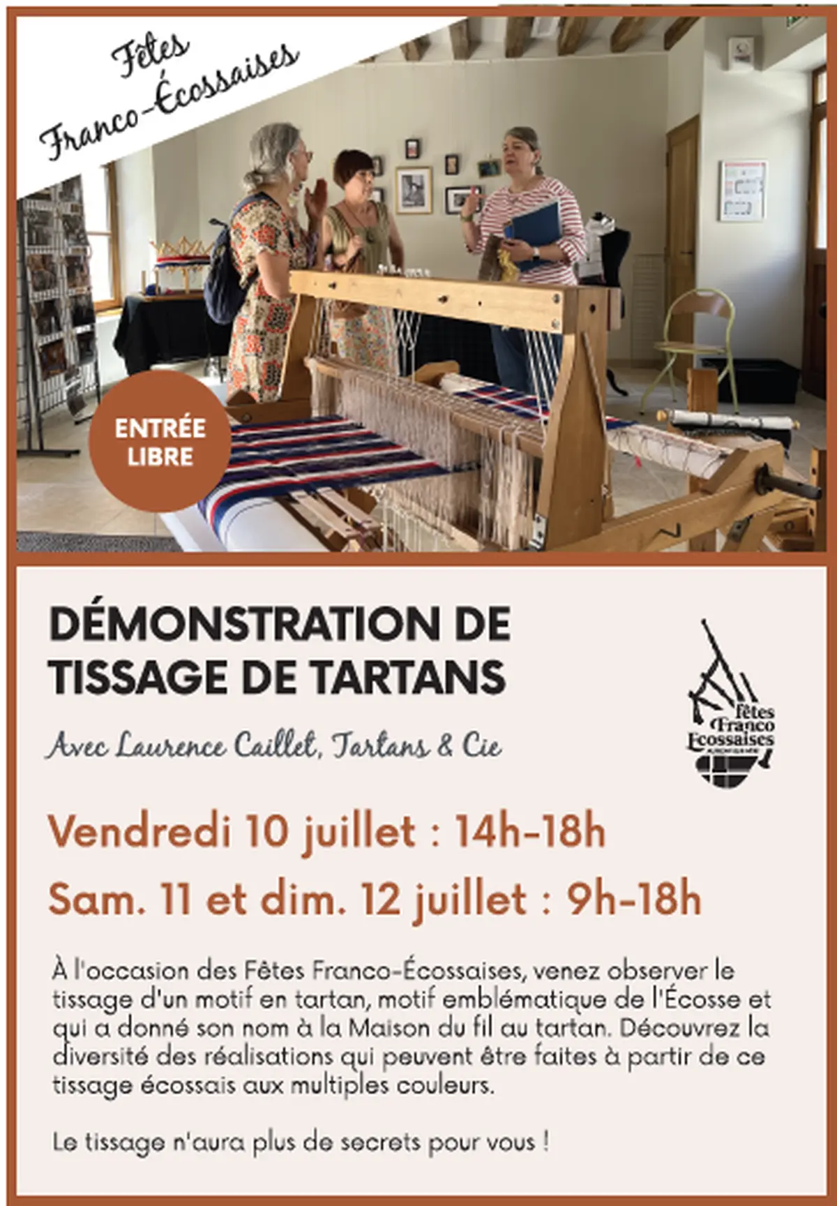 Démonstration de tissage de tartans