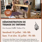 Démonstration de tissage de tartans
