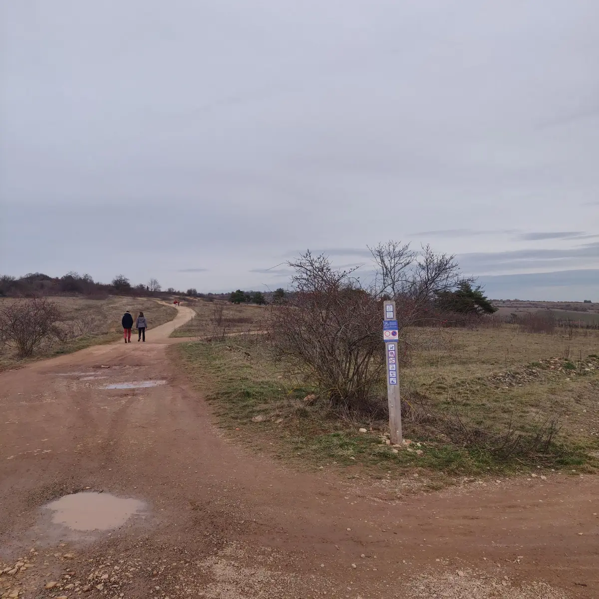 Départ de la balade sur la colline