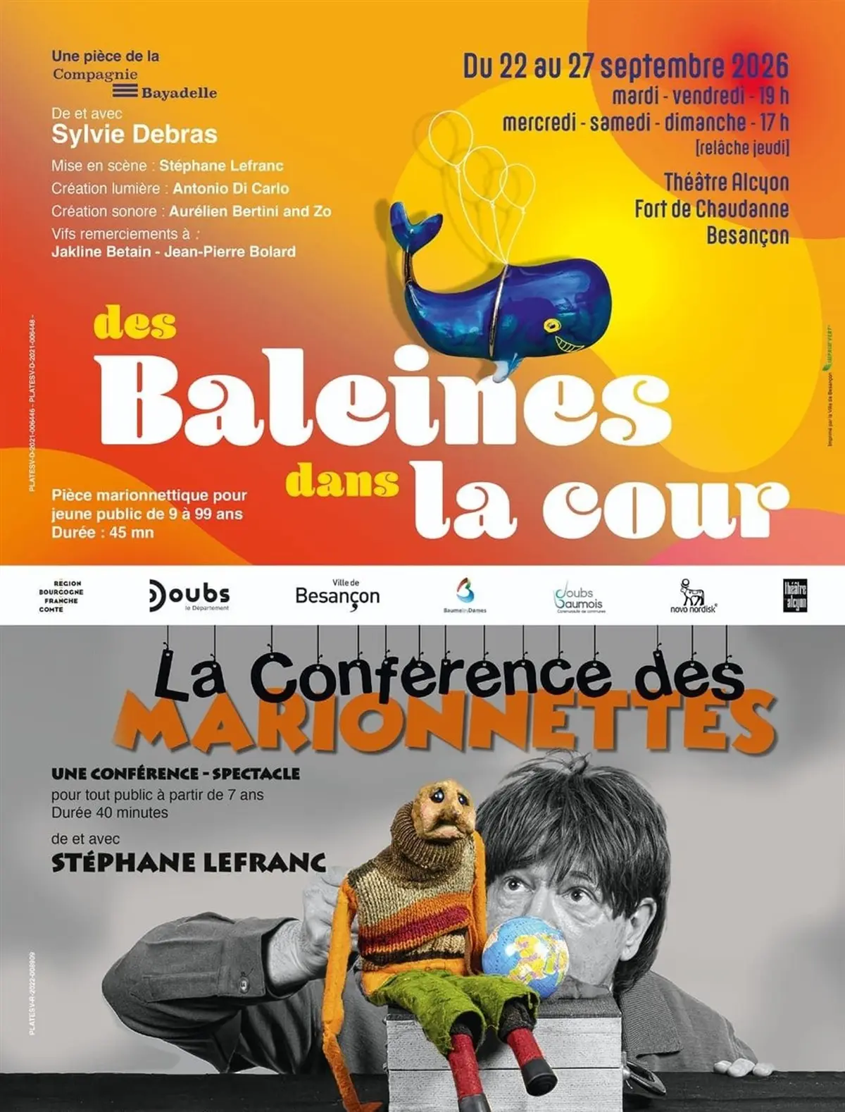 Des baleines dans la cour & La Conférence des marionnettes