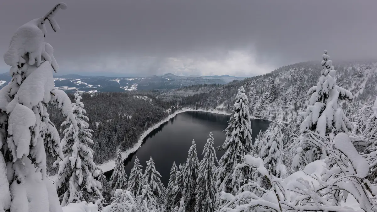 Descente aux flambeaux à la station du Lac Blanc à Orbey