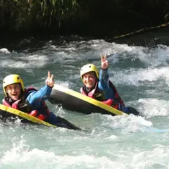 Descente découverte famille en Hydrospeed sur l'Isère (73)