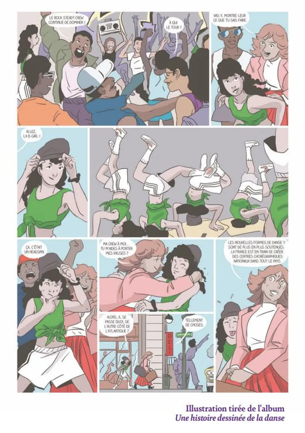 Une planche extraite de la BD Une histoire dessinée de la danse