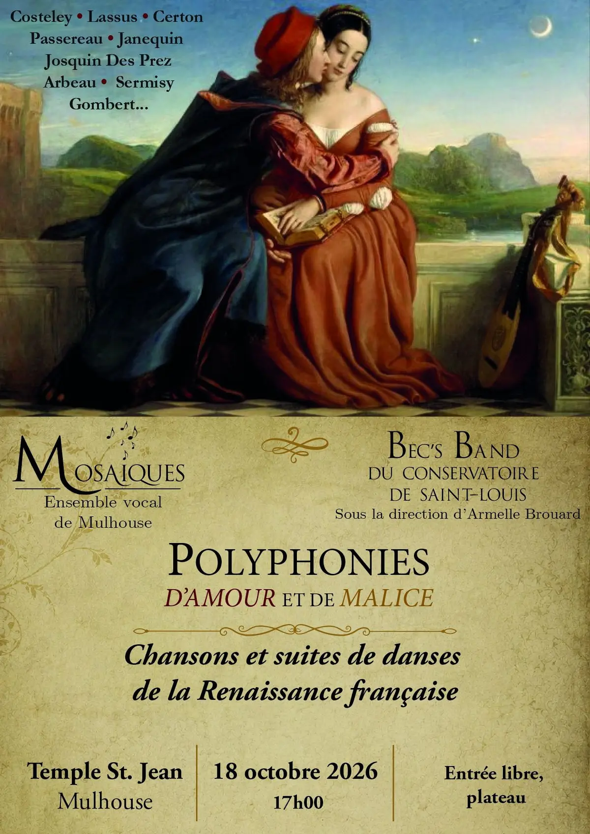 D'Amour et de Malice, chansons et suites de danses de la Renaissance française