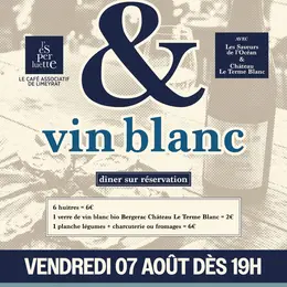 Dîner Huîtres & Vin blanc à L'Esperluette Café Associatif