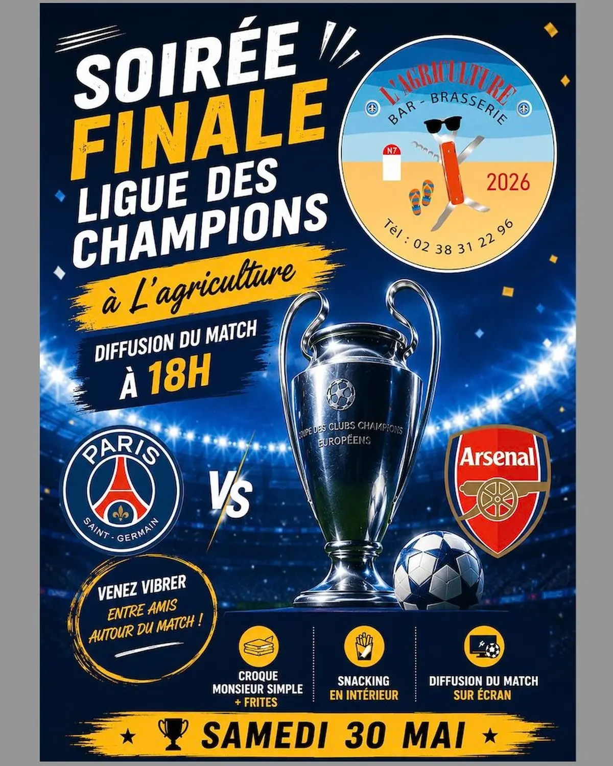 Diffusion en direct de la Finale de la Ligue des Champions