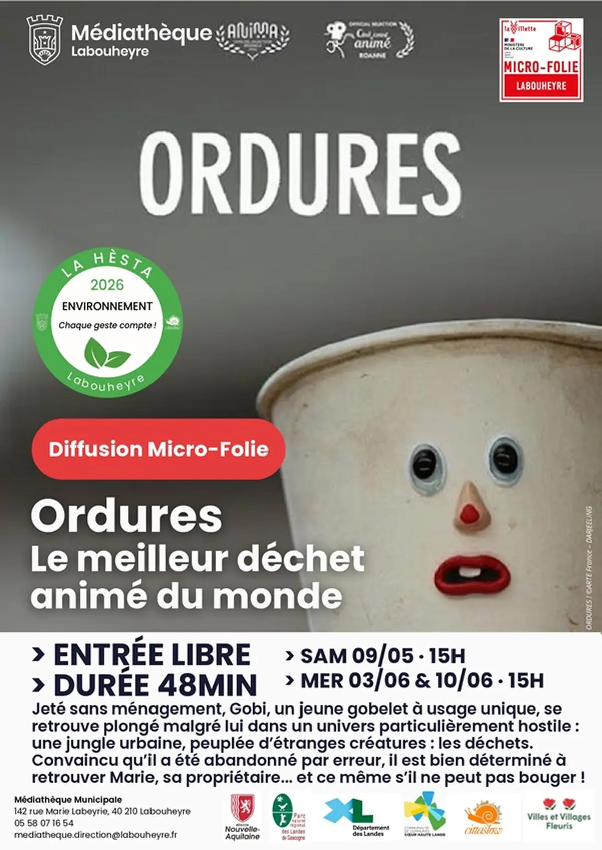 Diffusion Micro-Folie : Ordures : le meilleur déchet animé du monde