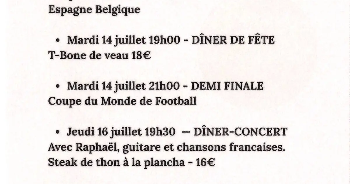 Dîner conert à la Maison Madeline