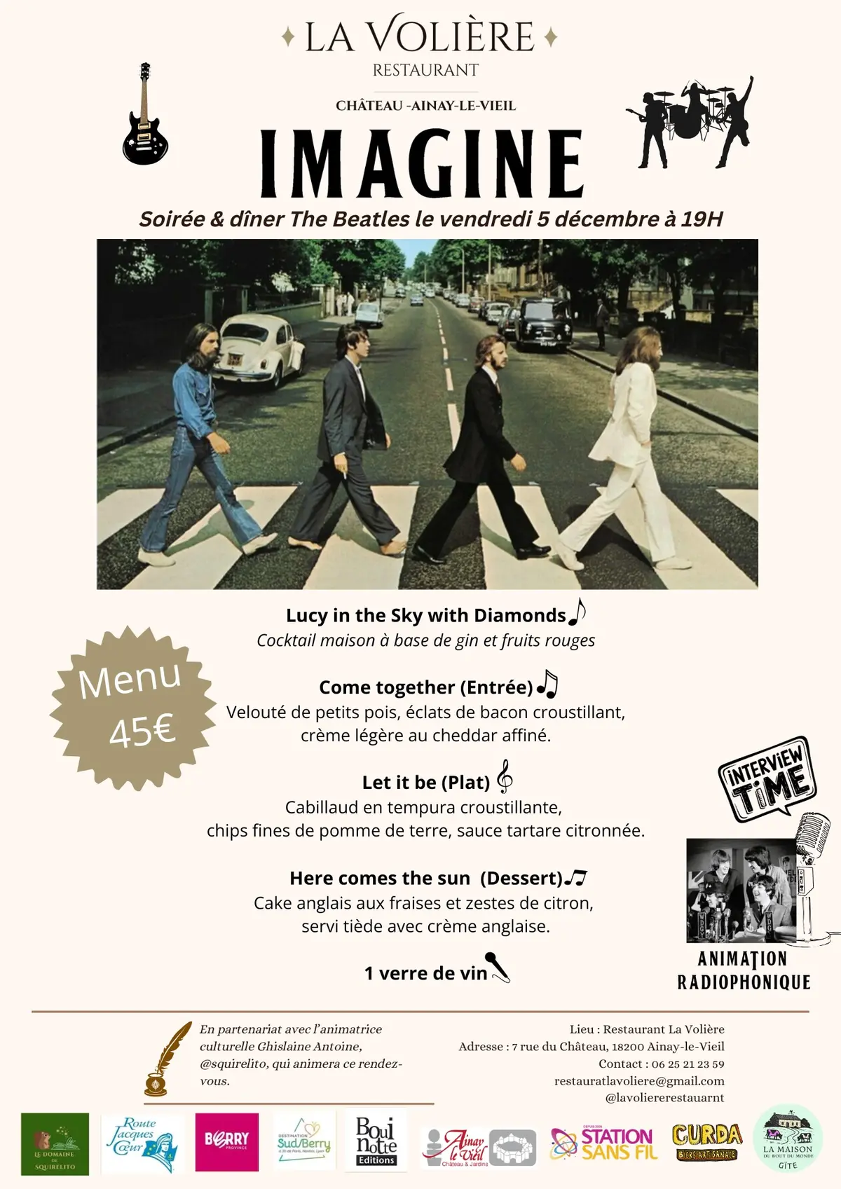 Dîner culturel à la Volière