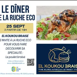 Dîner de la Ruche Eco : El Koukou Braisé