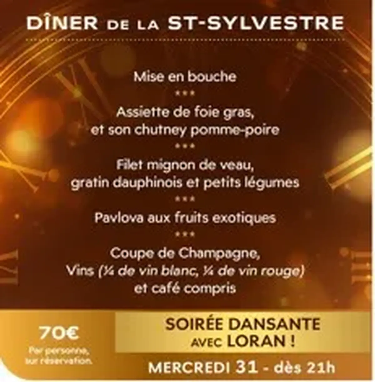 Dîner de la St Sylvestre au Casino