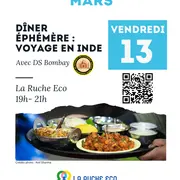 Dîner éphémère à la Ruche Eco : Voyage en Inde avec DS Bombay