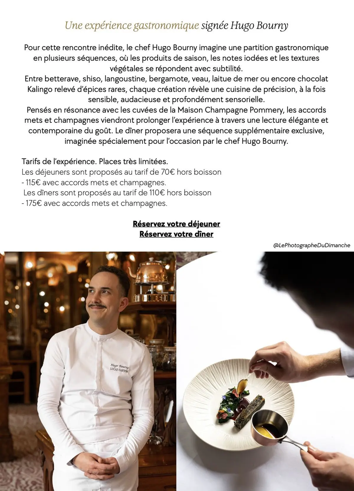 Dîner et déjeuner gastronomiques au Sofitel Strasbourg Grande Île avec Lucas Carton et les Cuvées Pommery