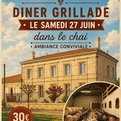 Diner grillade dans le chai