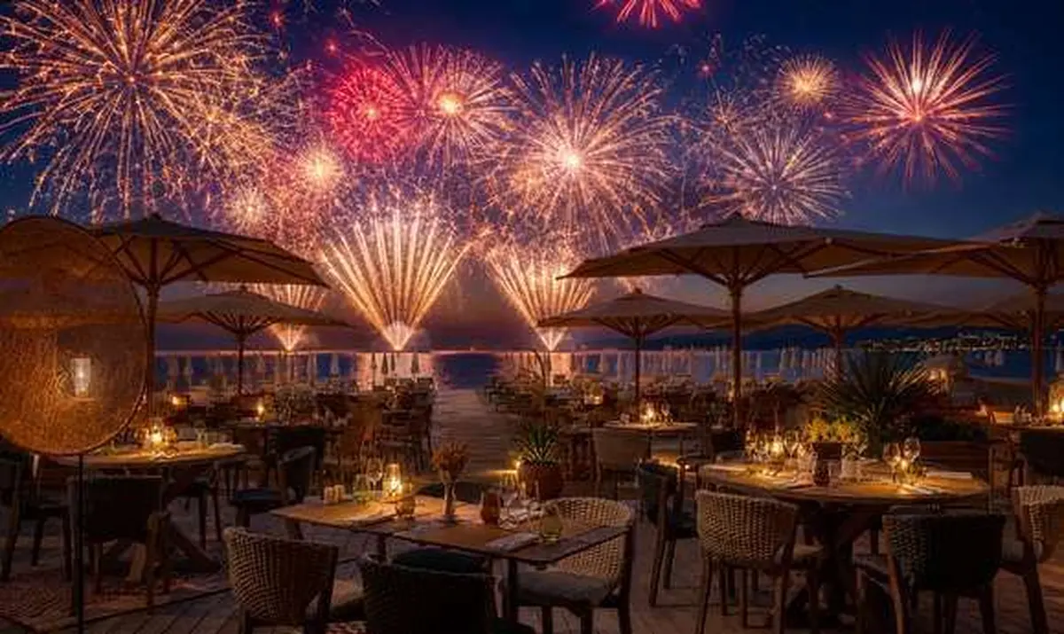 Dîner-spectacle à Cannes face aux feux d'artifice du Festival Pyrotechnique