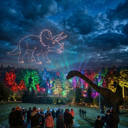 Dinosaures en lumières au Dino-Zoo