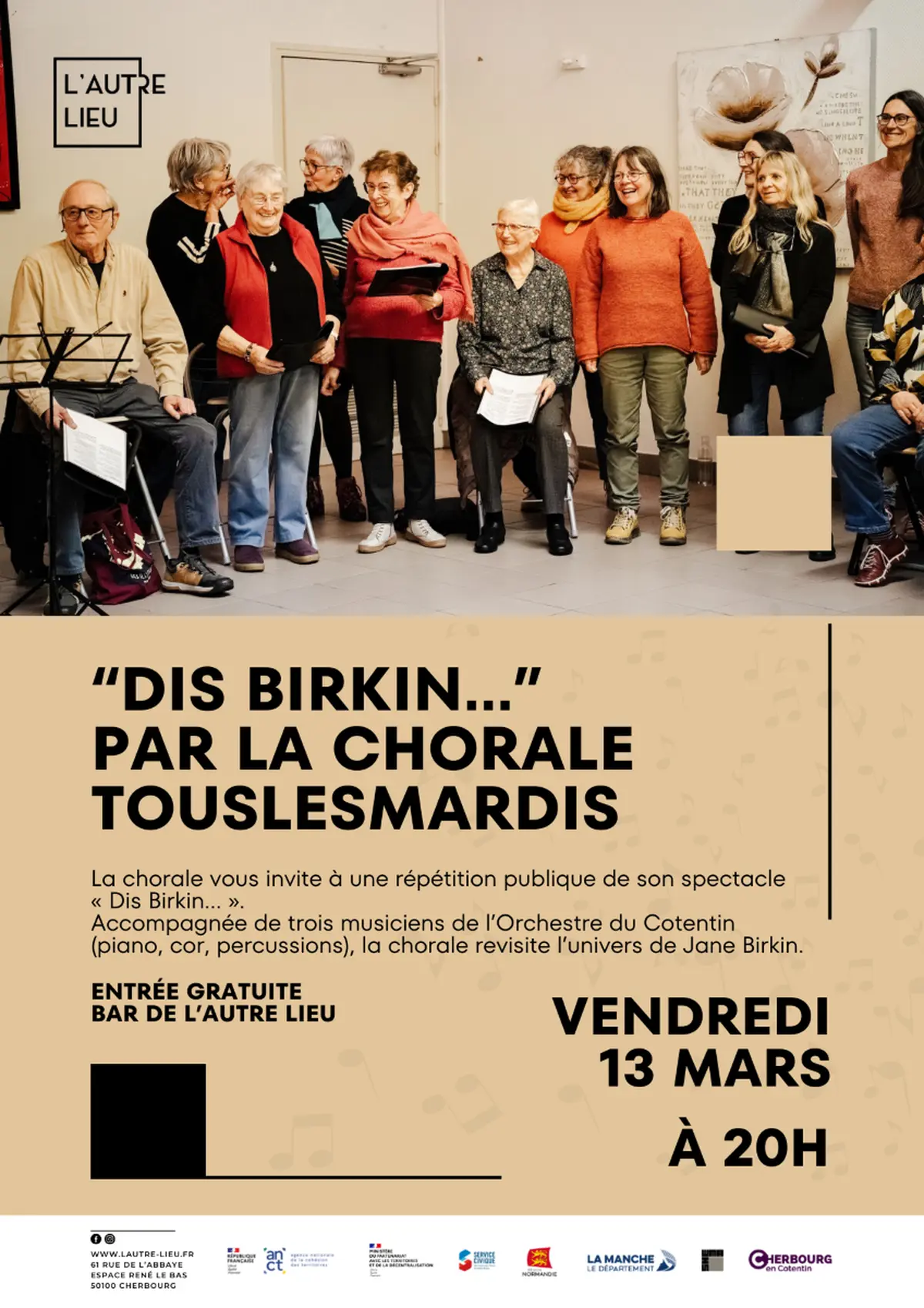 “Dis Birkin…” par la chorale Touslesmardis | Bar de L’Autre Lieu