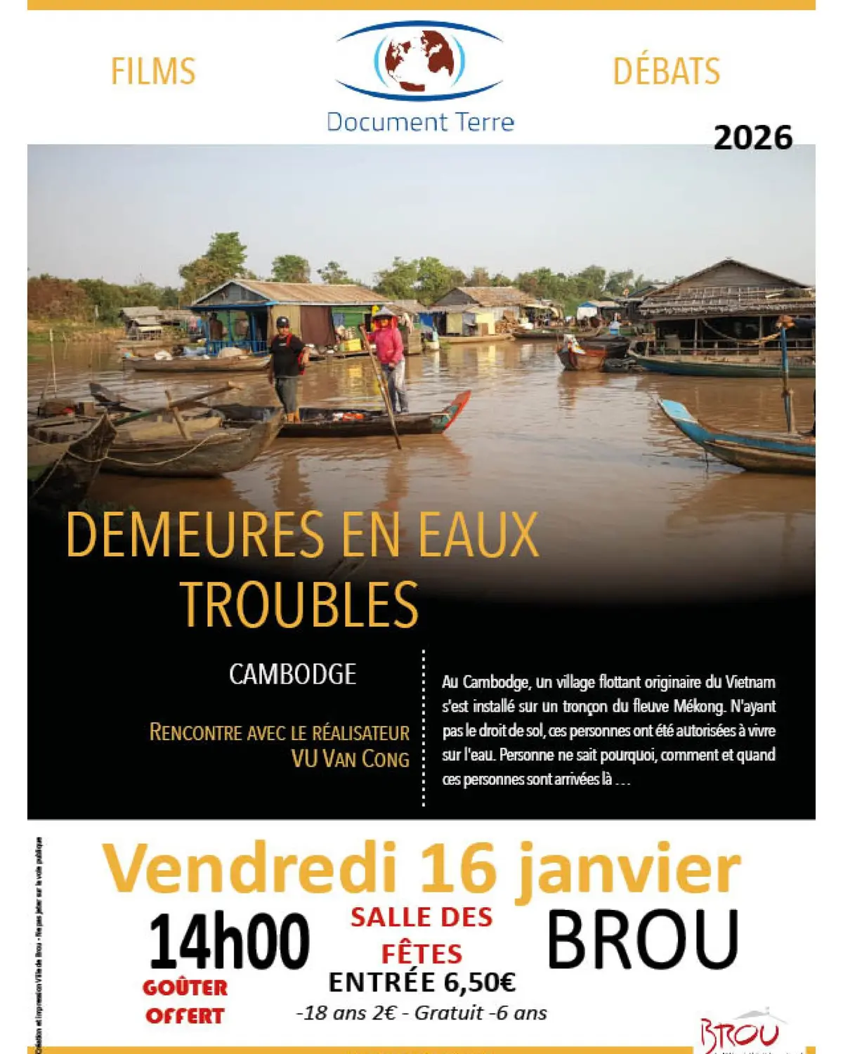 Document Terre - Cambodge, demeures en eaux troubles