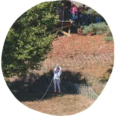 Domaine de Sédières : Descente en tyrolienne