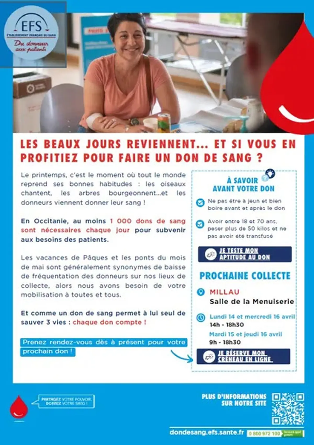 Don du sang 2025 à Millau