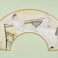 Jacques-Emile Blanche Deux jeunes filles sur une banquette, 1887 &copy; Musée d'Orsay