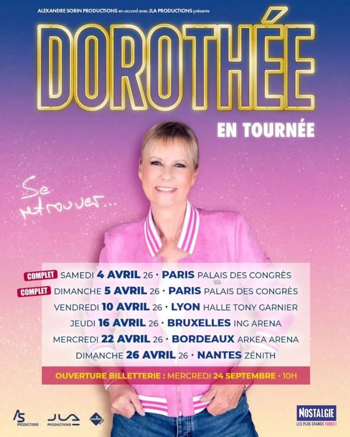 La tournée Se retrouver de Dorothée