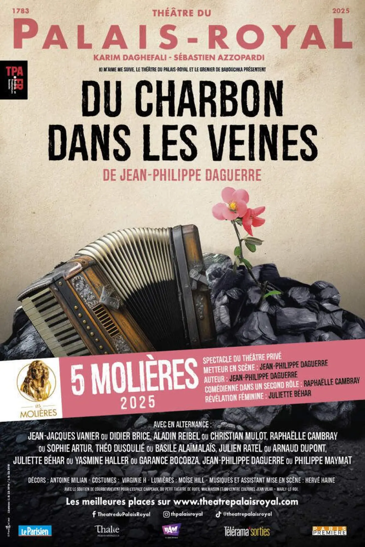 Du Charbon dans les Veines - Théâtre du Palais Royal, Paris