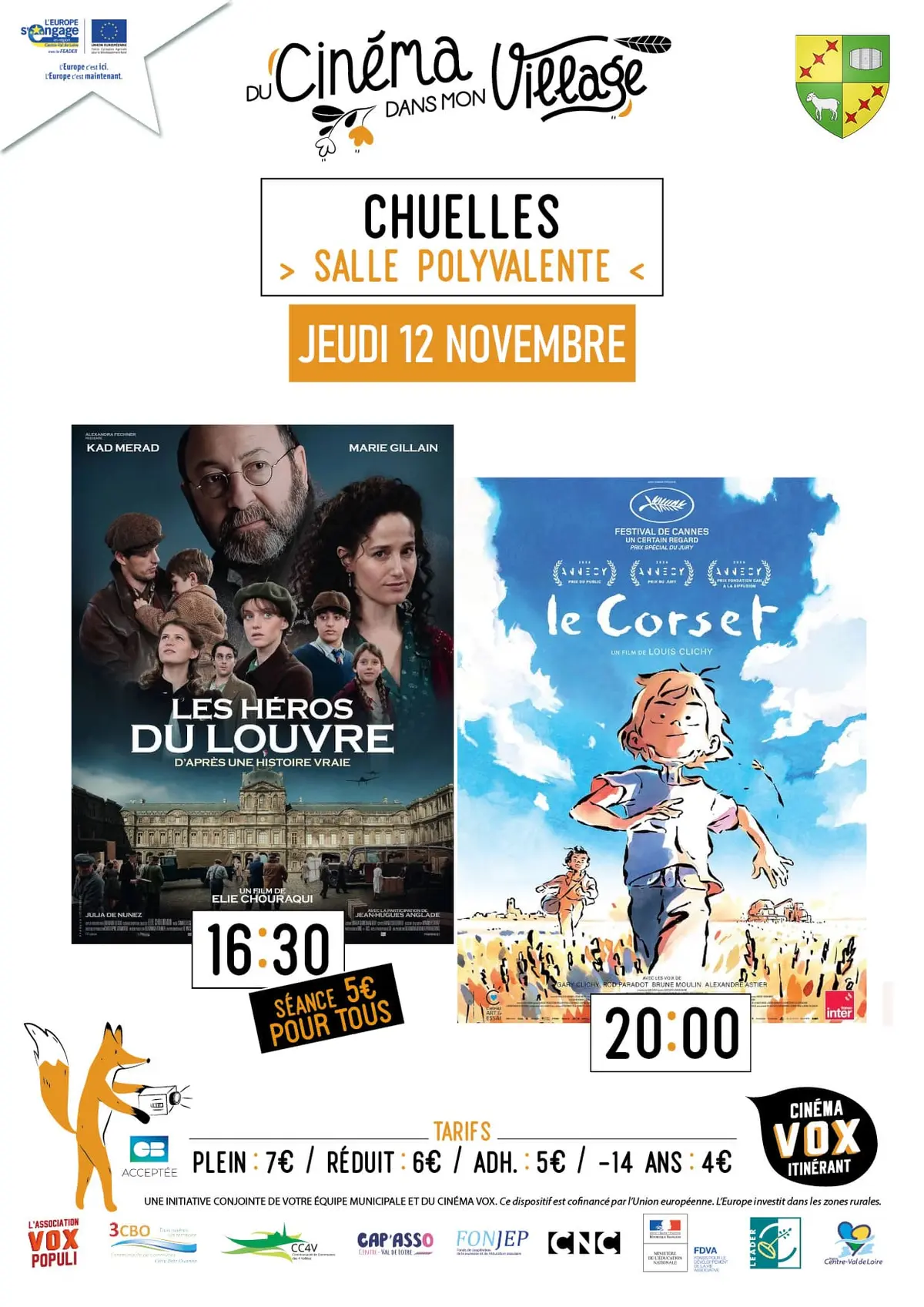 Du cinéma dans mon village :  “Les héros du Louvre” & Le Corset