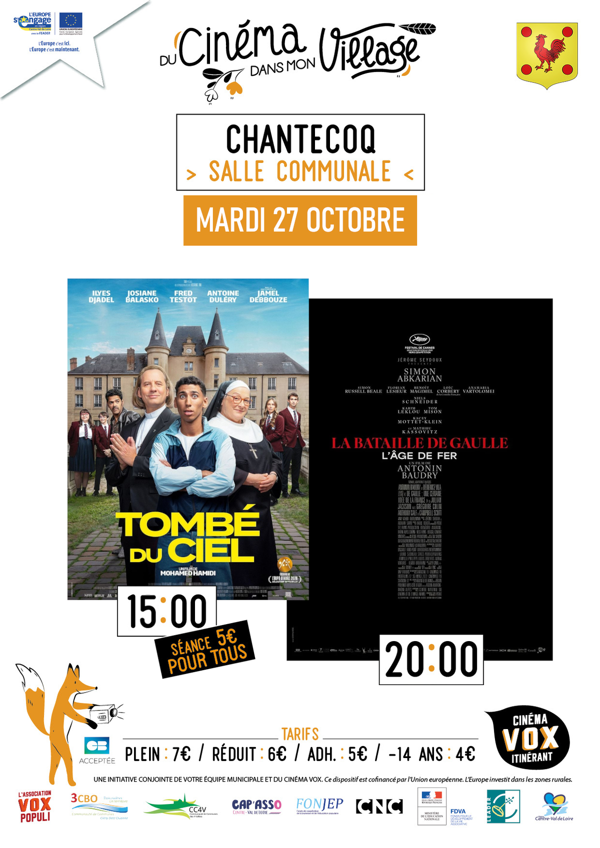 Du cinéma dans mon village : Tombé du ciel & “La Bataille de Gaulle - L’âge de fer”