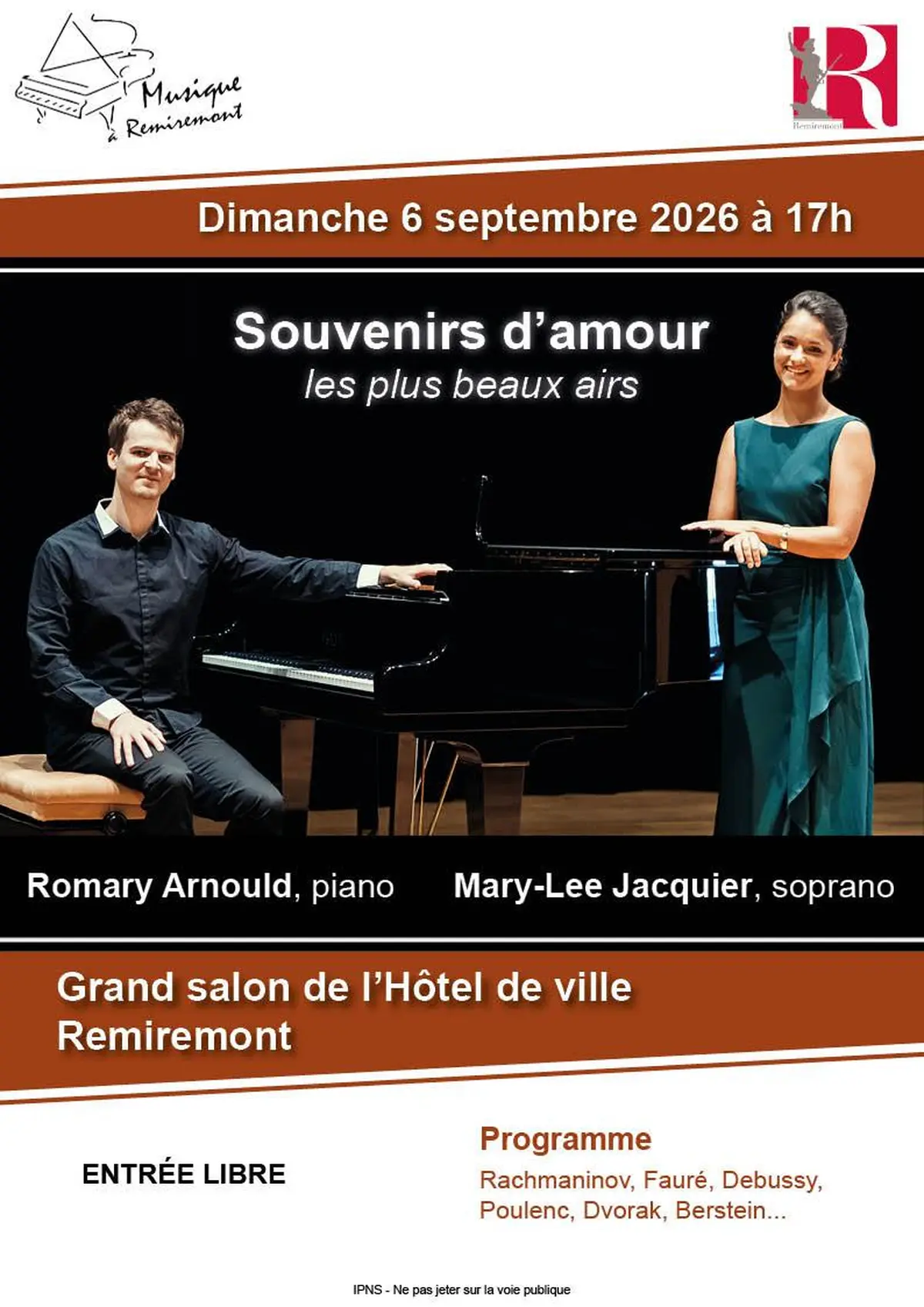 Duo piano-voix, 'Souvenirs d'amour, les plus beaux airs'