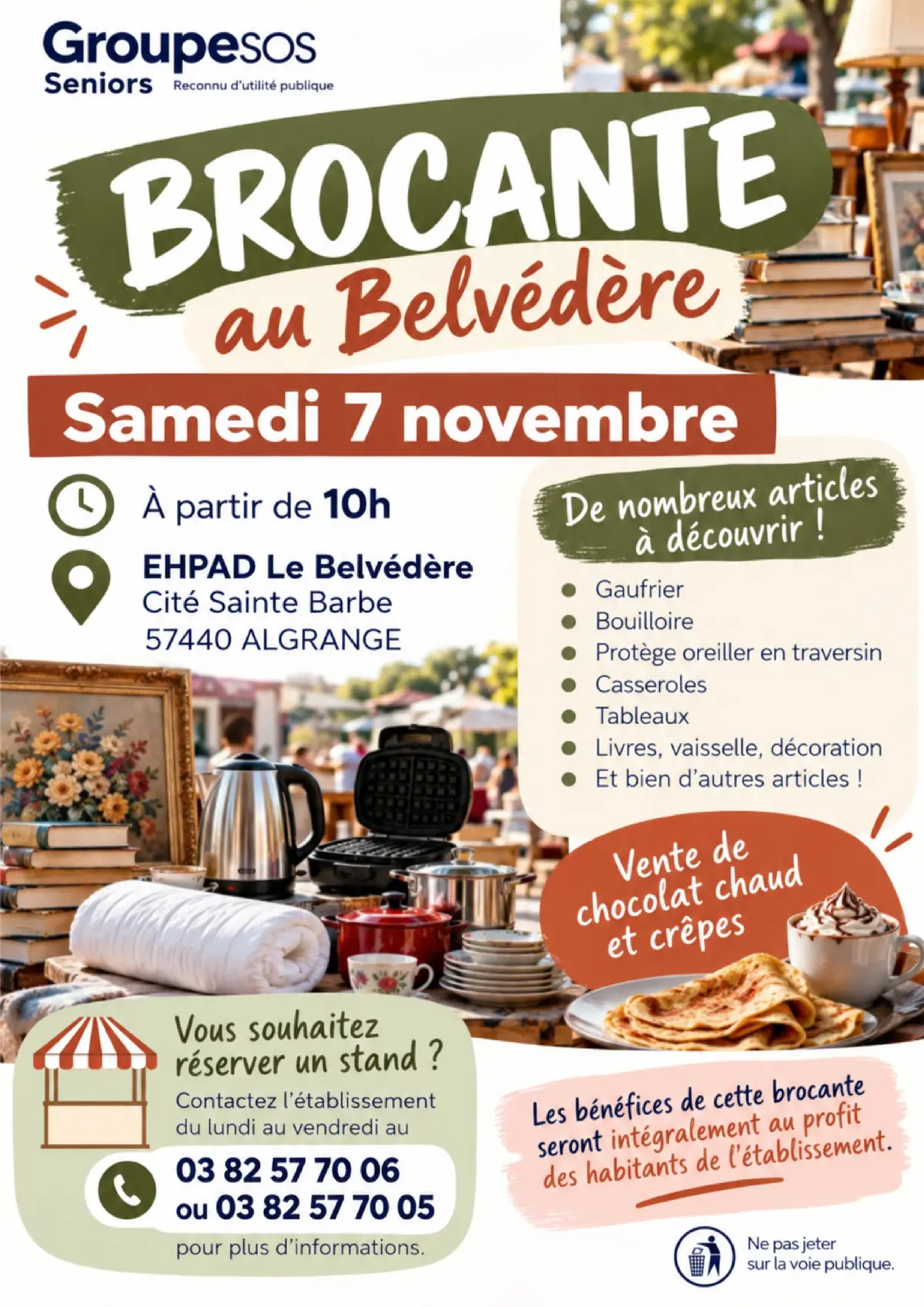 Brocante automnale ehpad le BELVEDERE