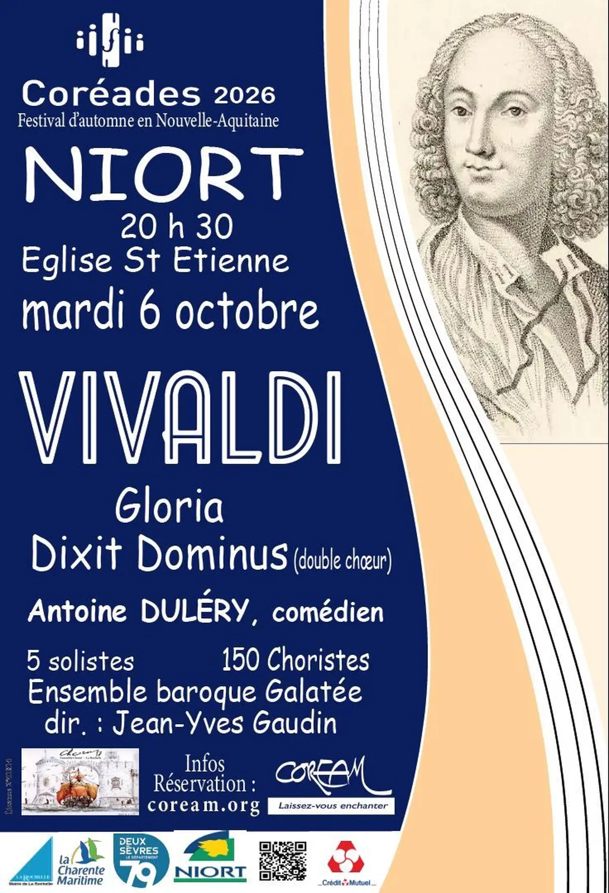 Festival des Coréades : VIVALDI- Gloria et Dixit Dominus pour double choeur