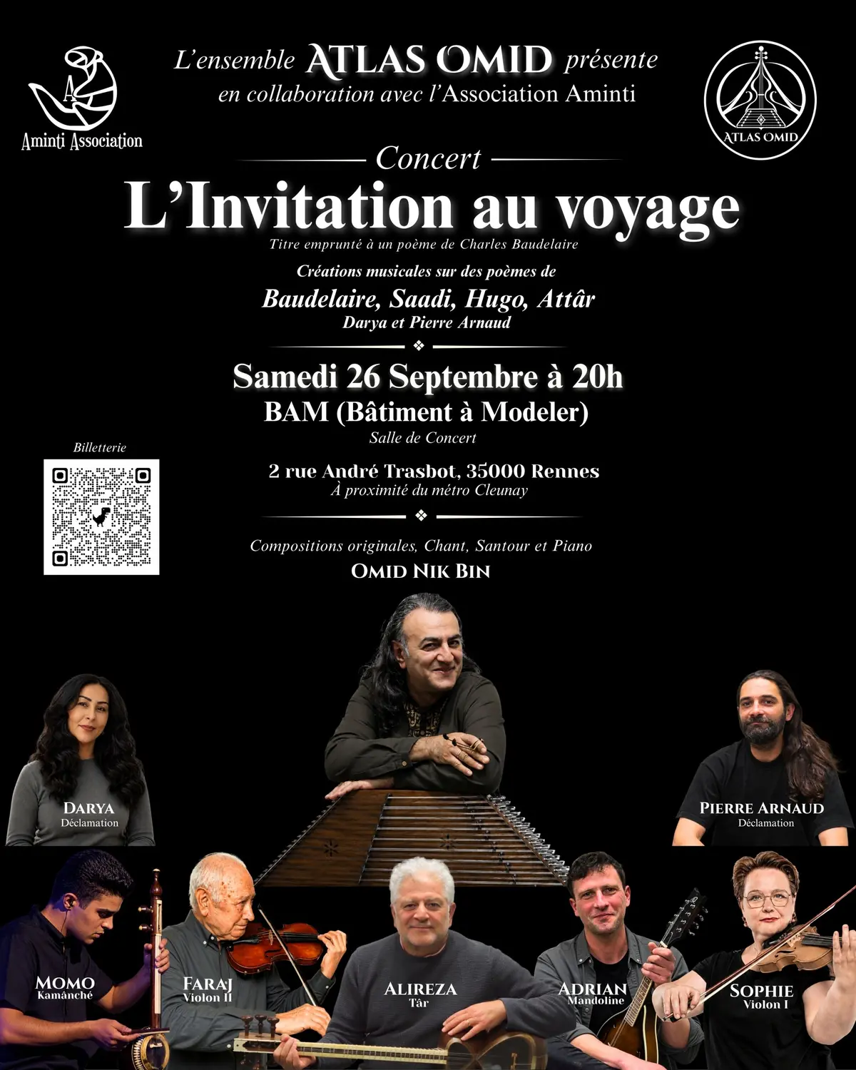 Concert ATLAS OMID : L'invitation au voyage