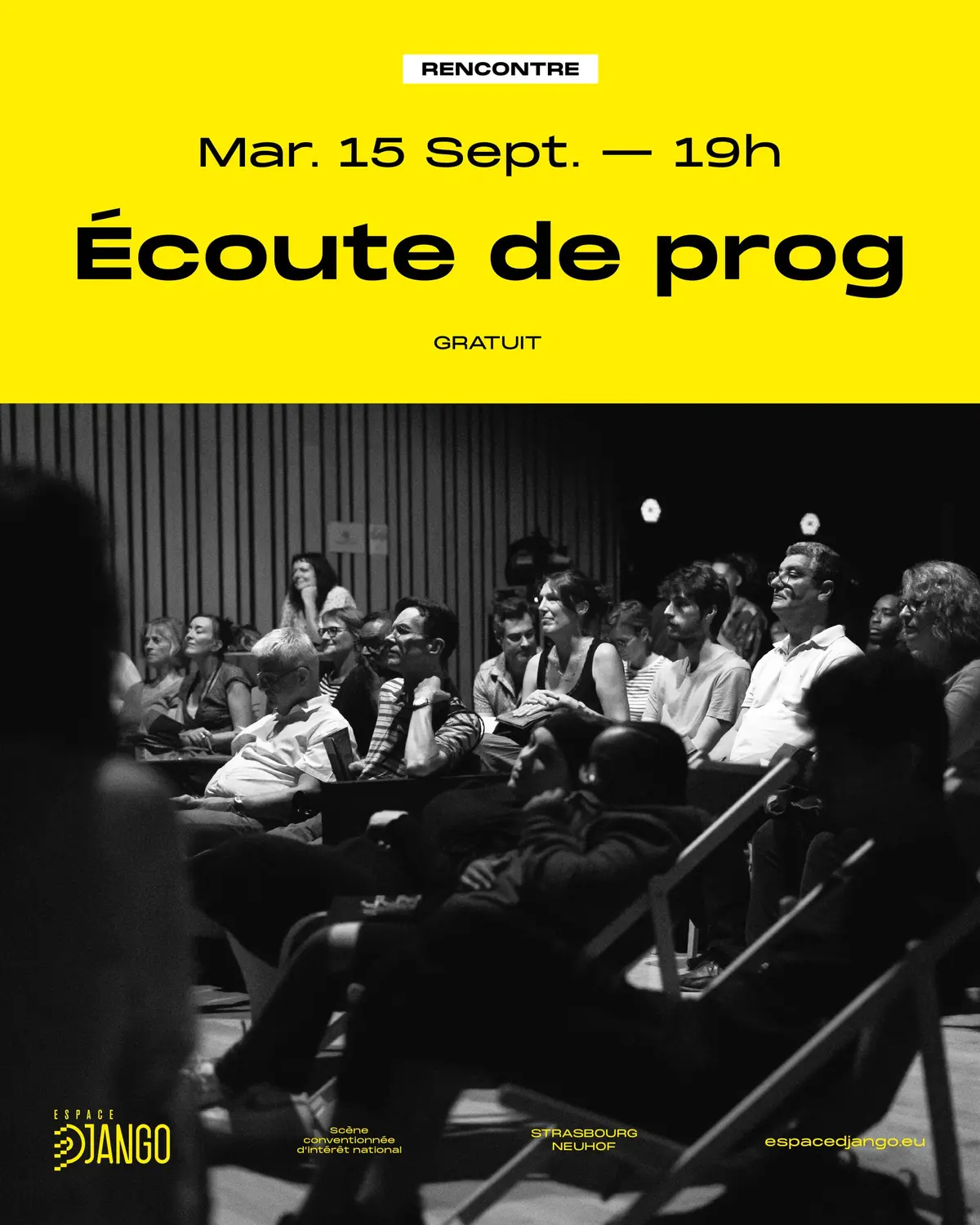 Écoute de prog de l'Espace Django