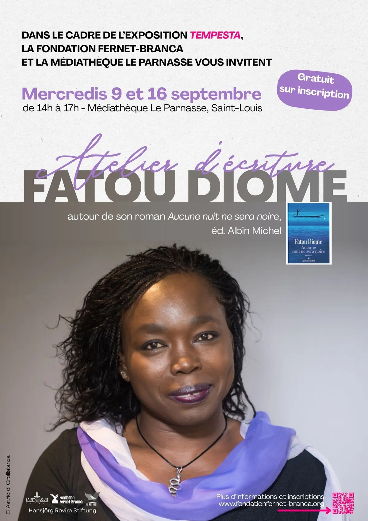 Ateliers d’initiation à l’écriture avec Fatou Diome