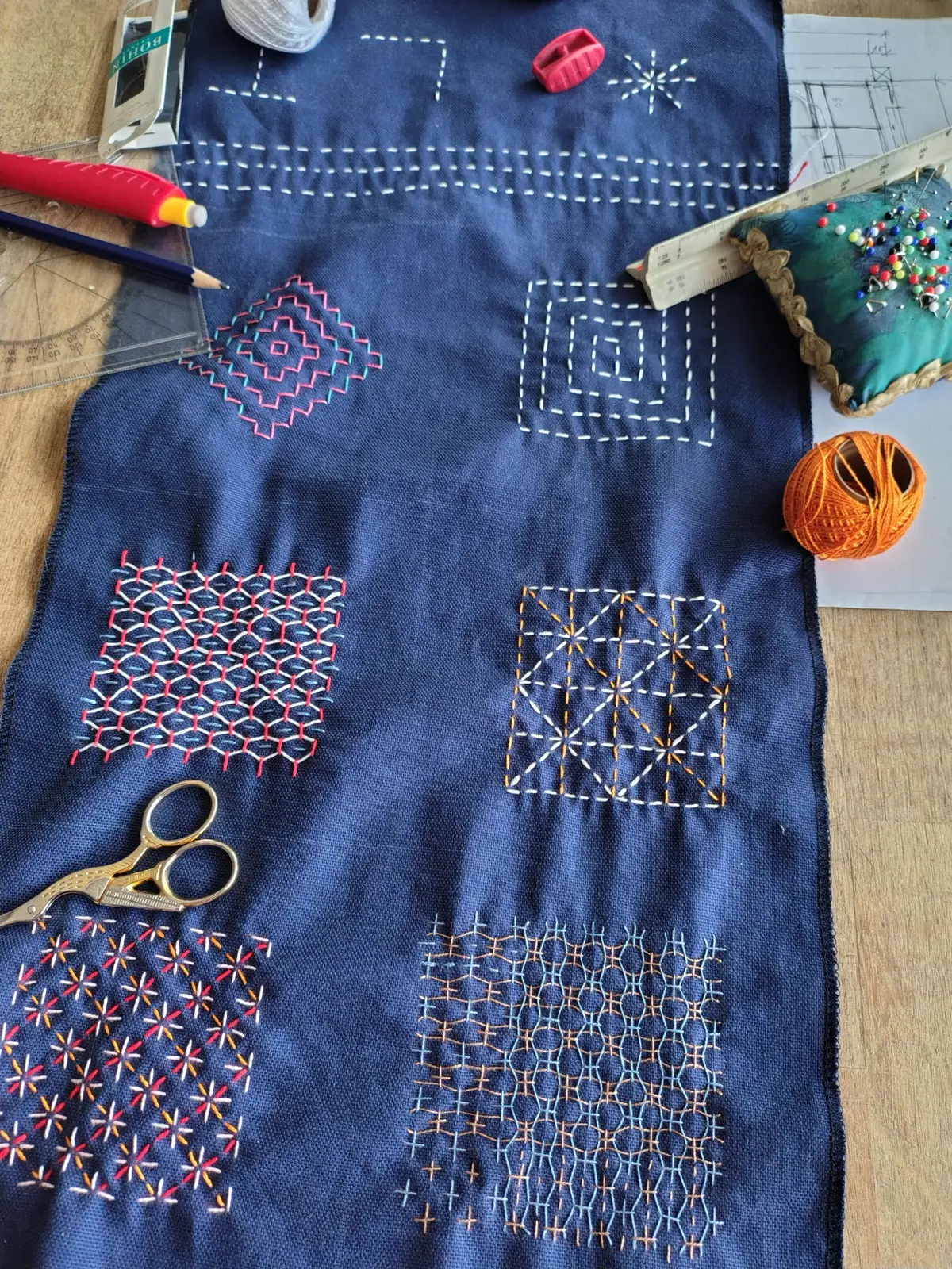 Stage de broderie adultes et ados ( Sashiko & broderie à l'aiguille) 