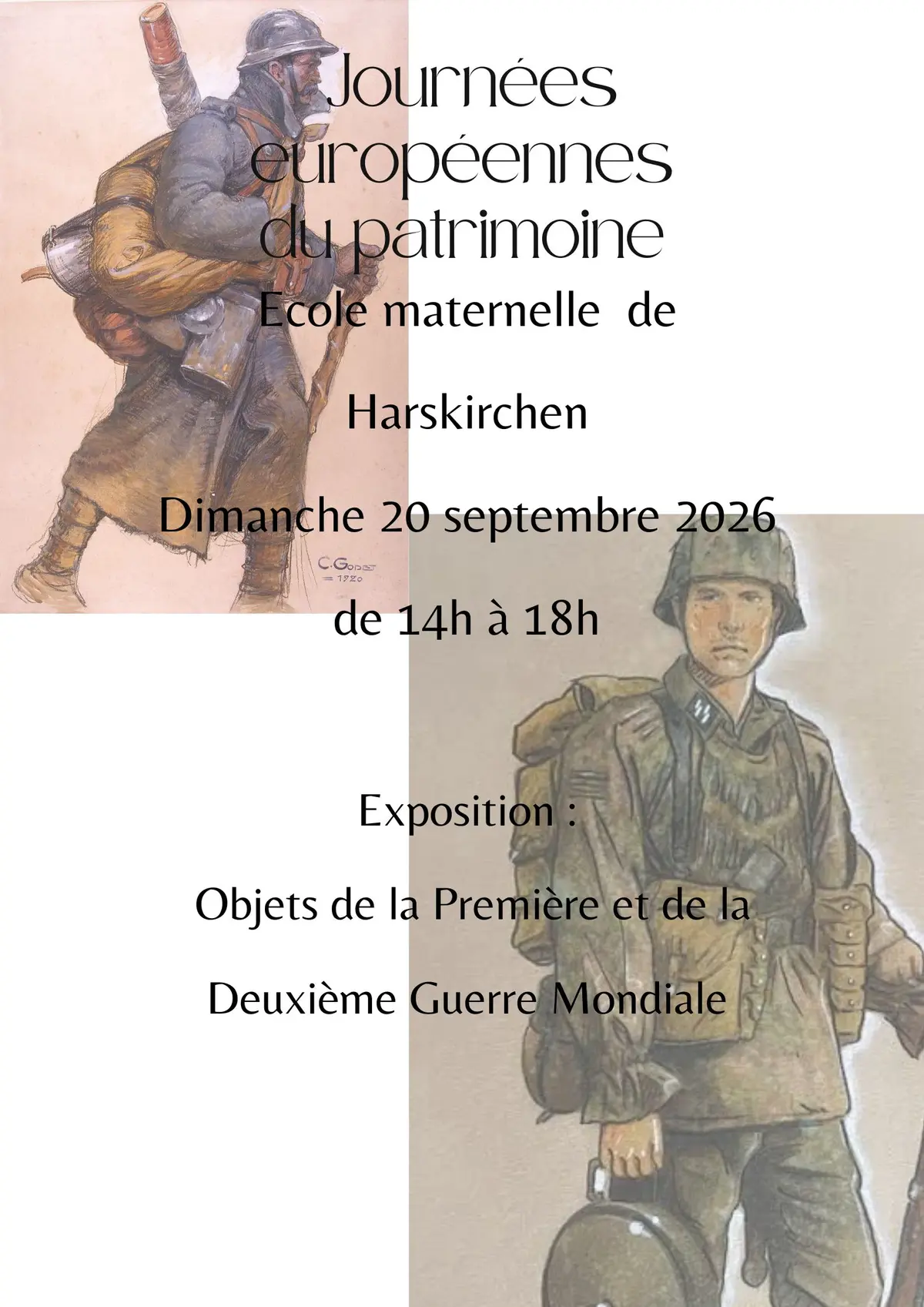 Journées du Patrimoine : Exposition : Objets des deux guerres mondiales