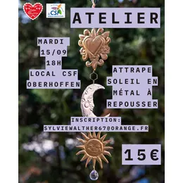 Atelier Attrape soleil en Métal à repousser