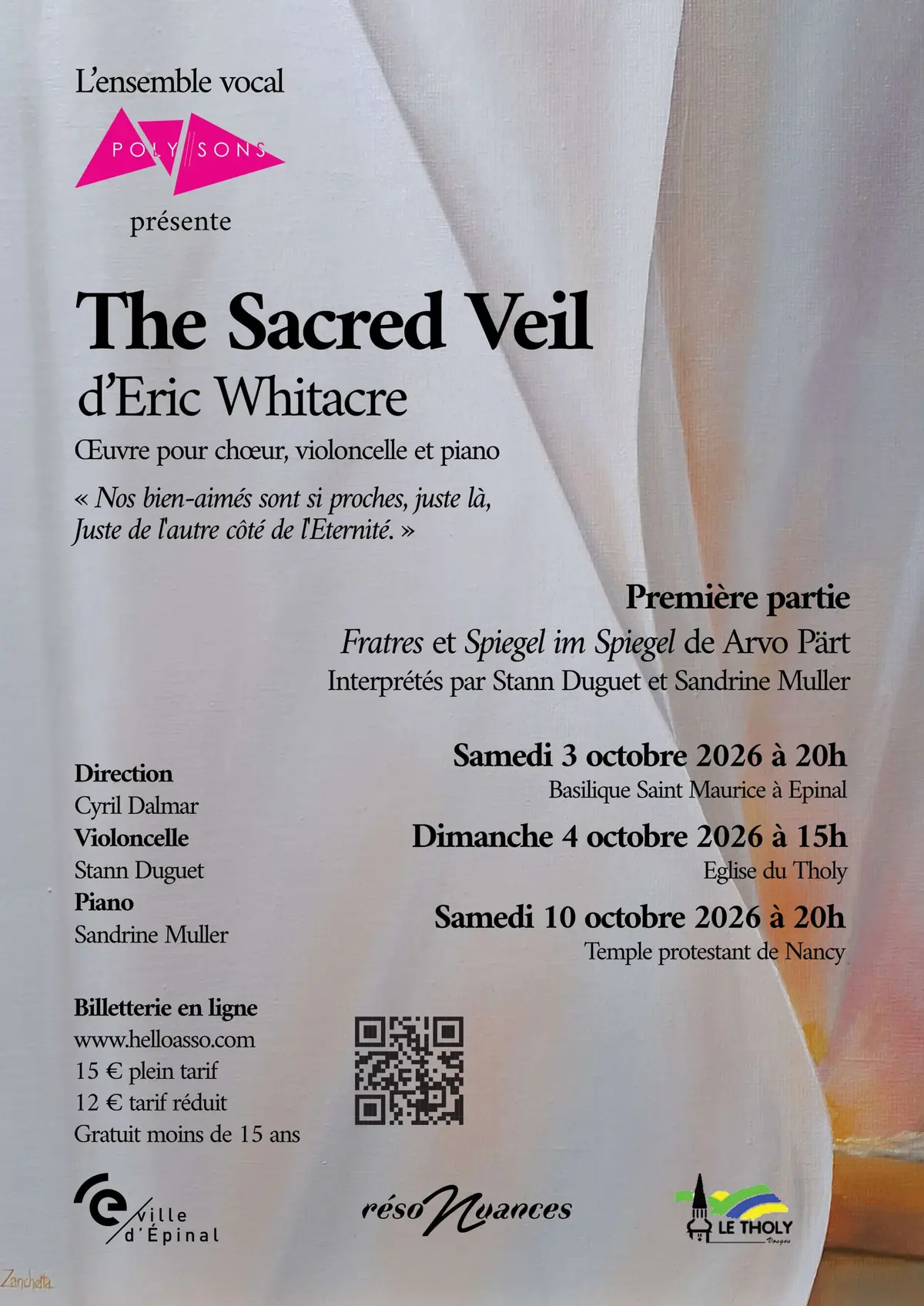 The sacred Veil d'Éric Witacre / Arvo Pärt