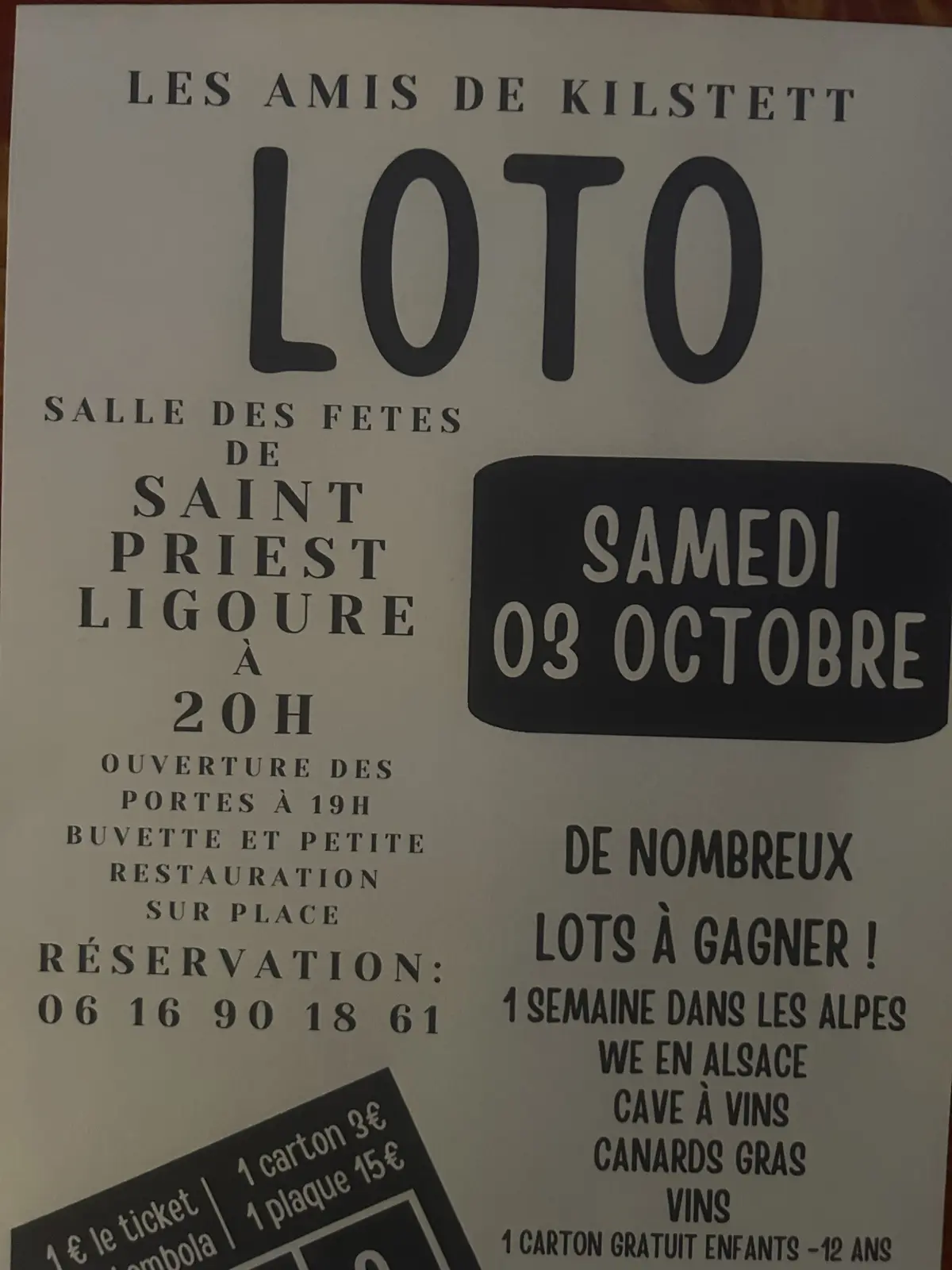Loto des Amis de Kilsteet 
