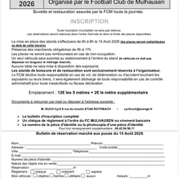5ème Marché aux Puces de FC Mulhausen 