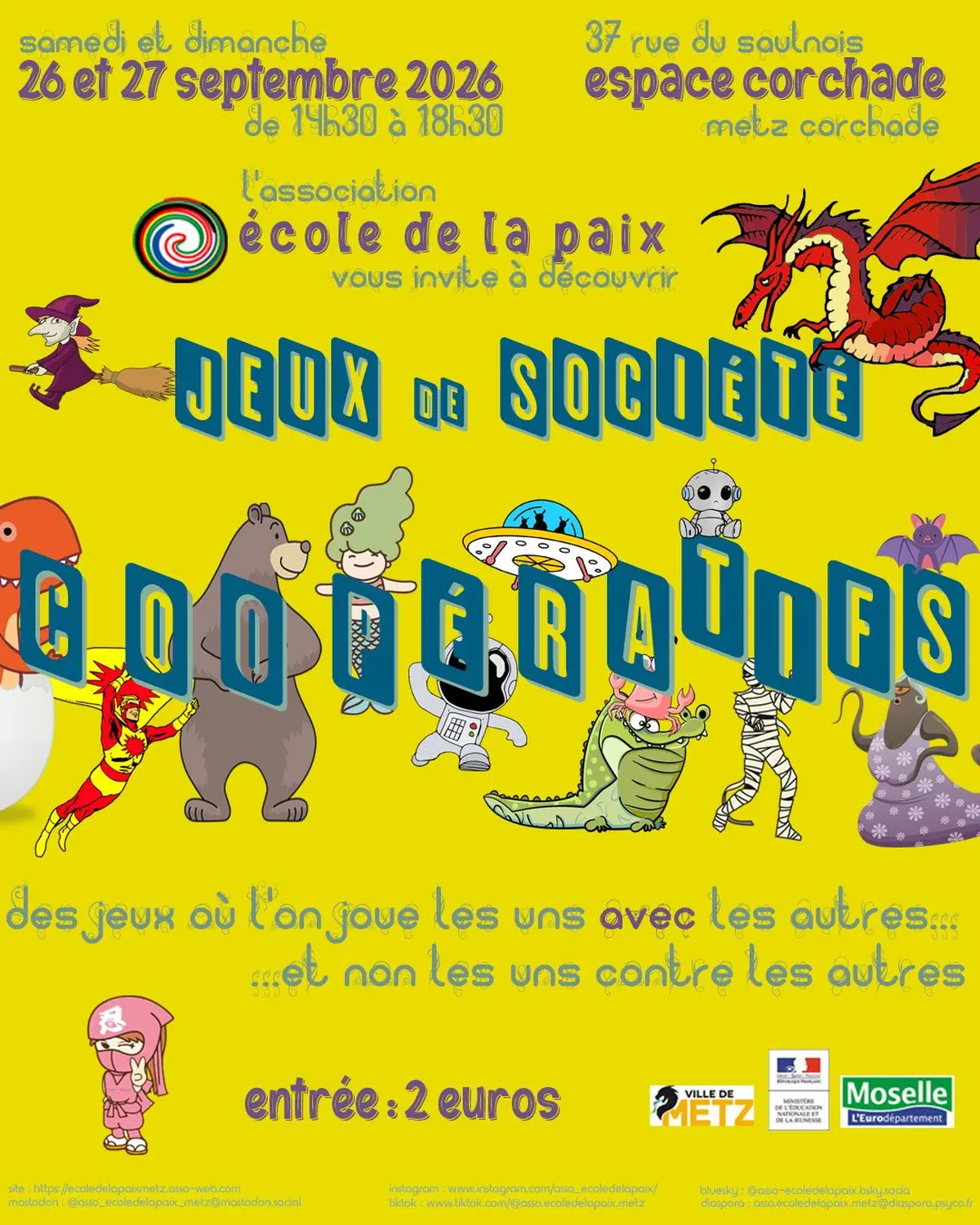Après-midis jeux de société coopératifs