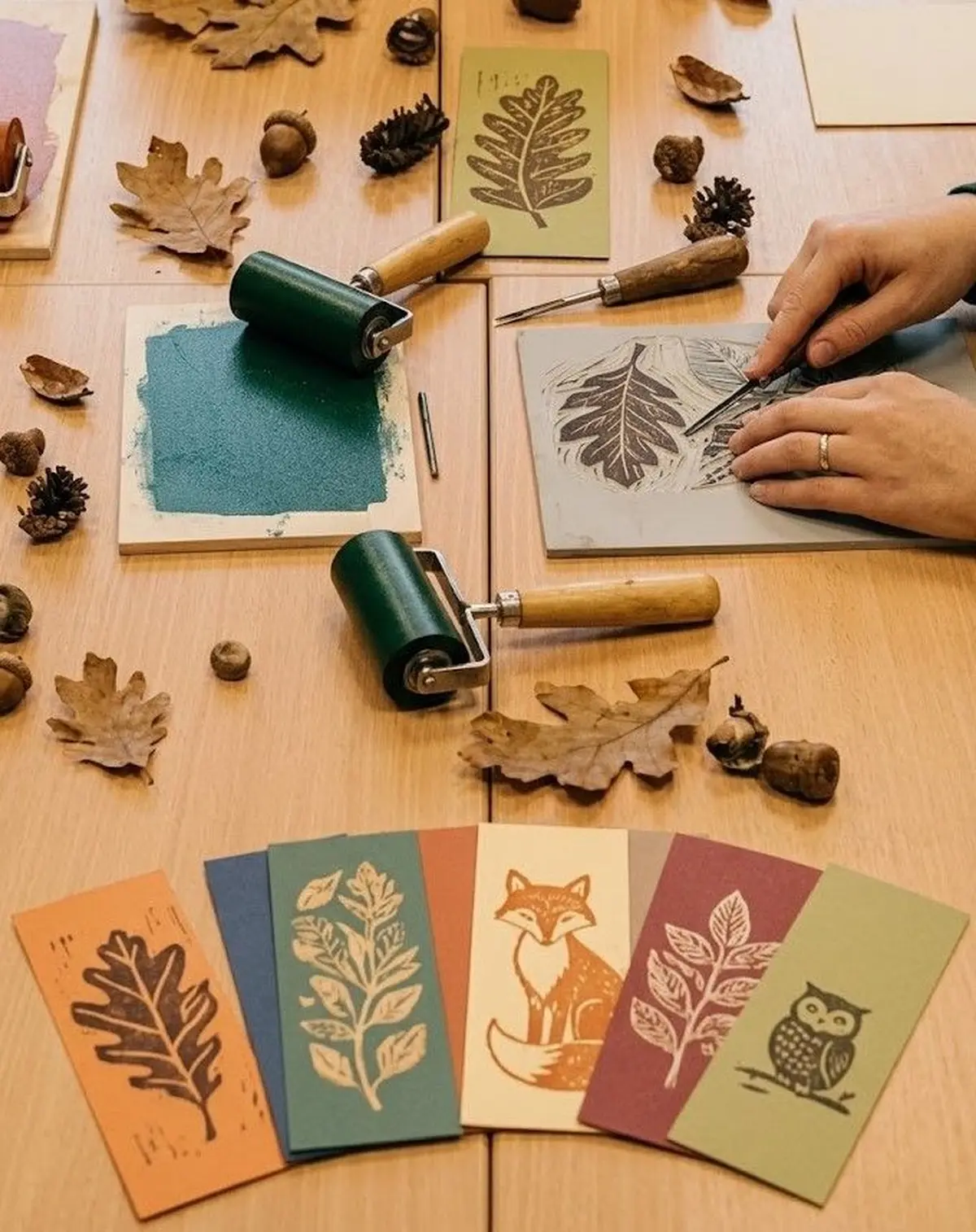 Atelier créatif Linogravure : marque-pages à la bibliothèque Salvator 