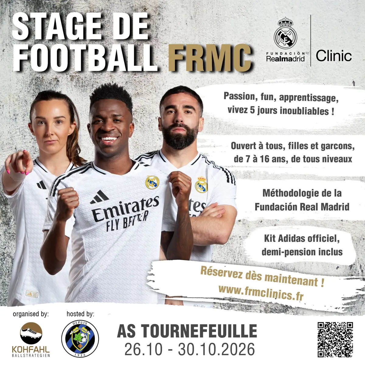 Stage de football AS Tournefeuille FootballT x Fundacion Real Madrid Clinics 