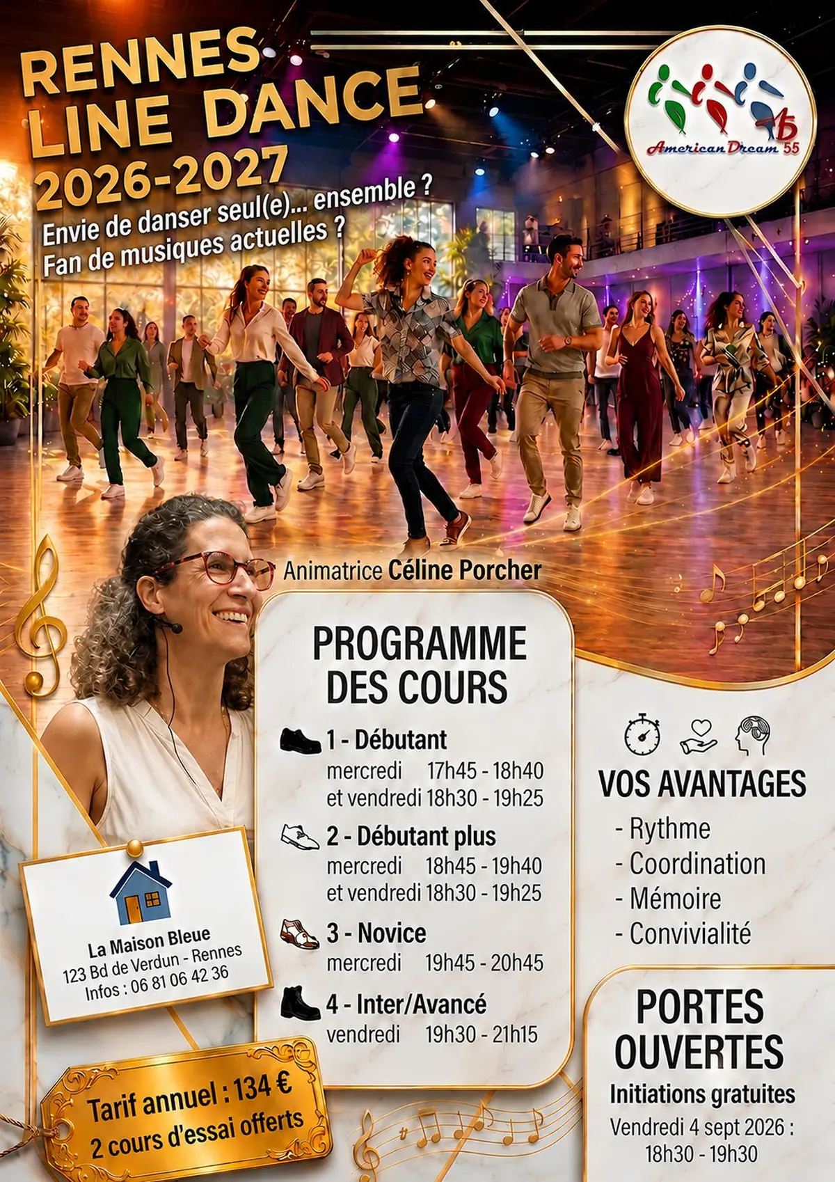 Portes ouvertes : séance d’initiation gratuite à la « Line Dance »