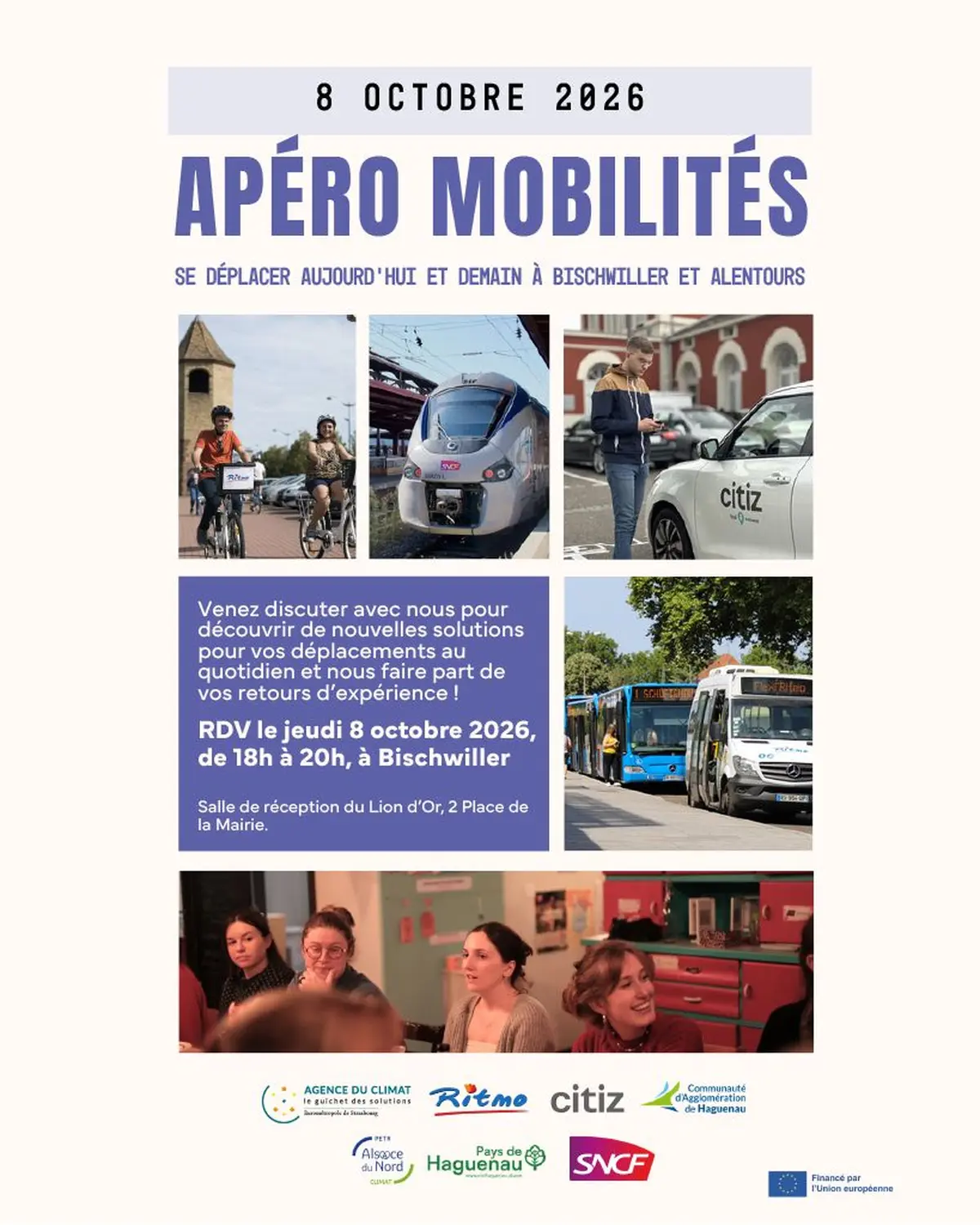 Apéro Mobilités - comment faciliter ses déplacements à Bischwiller et alentours 
