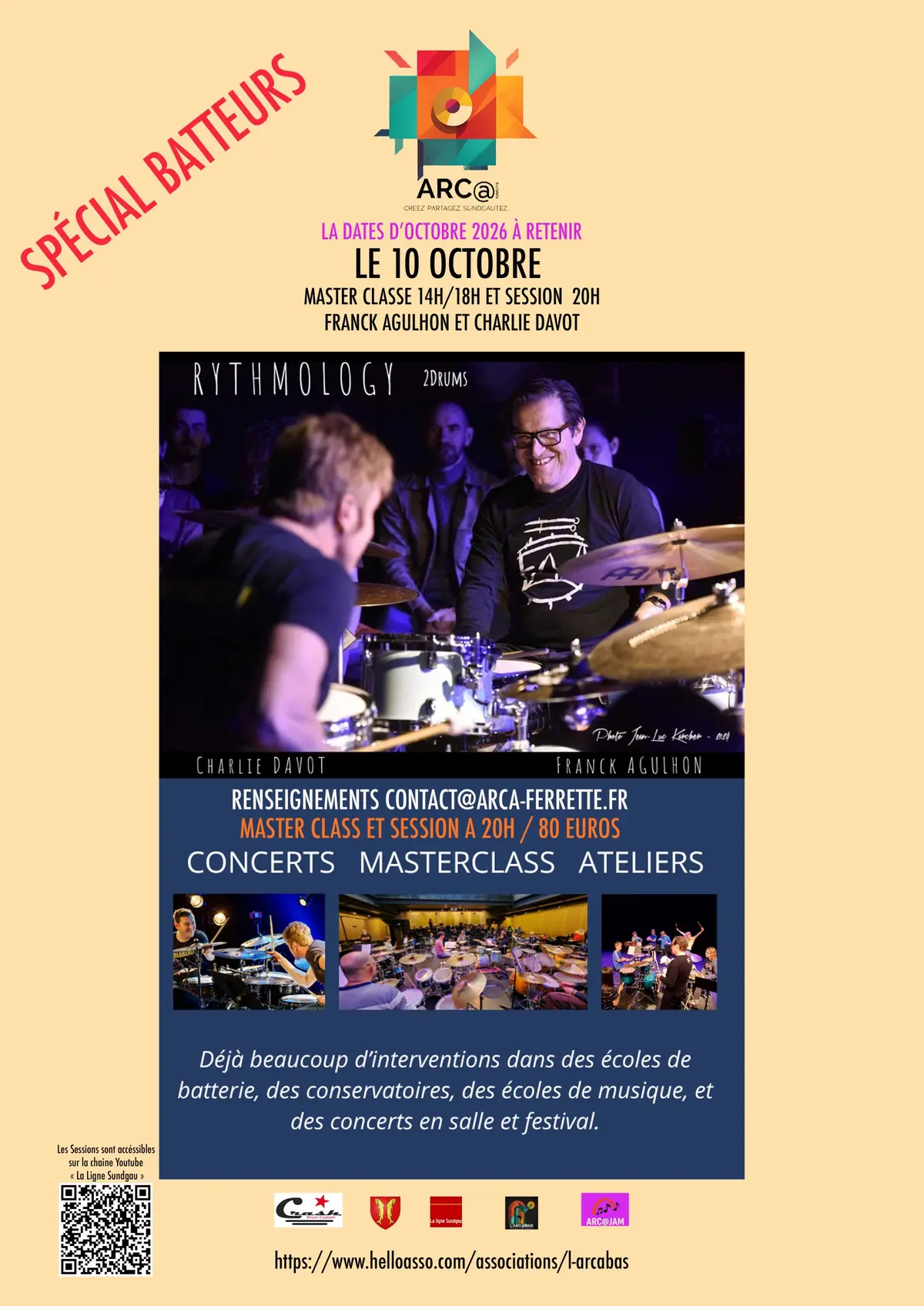 Master Class / Concert SP Batterie Franck agulhon , Charlie Davot