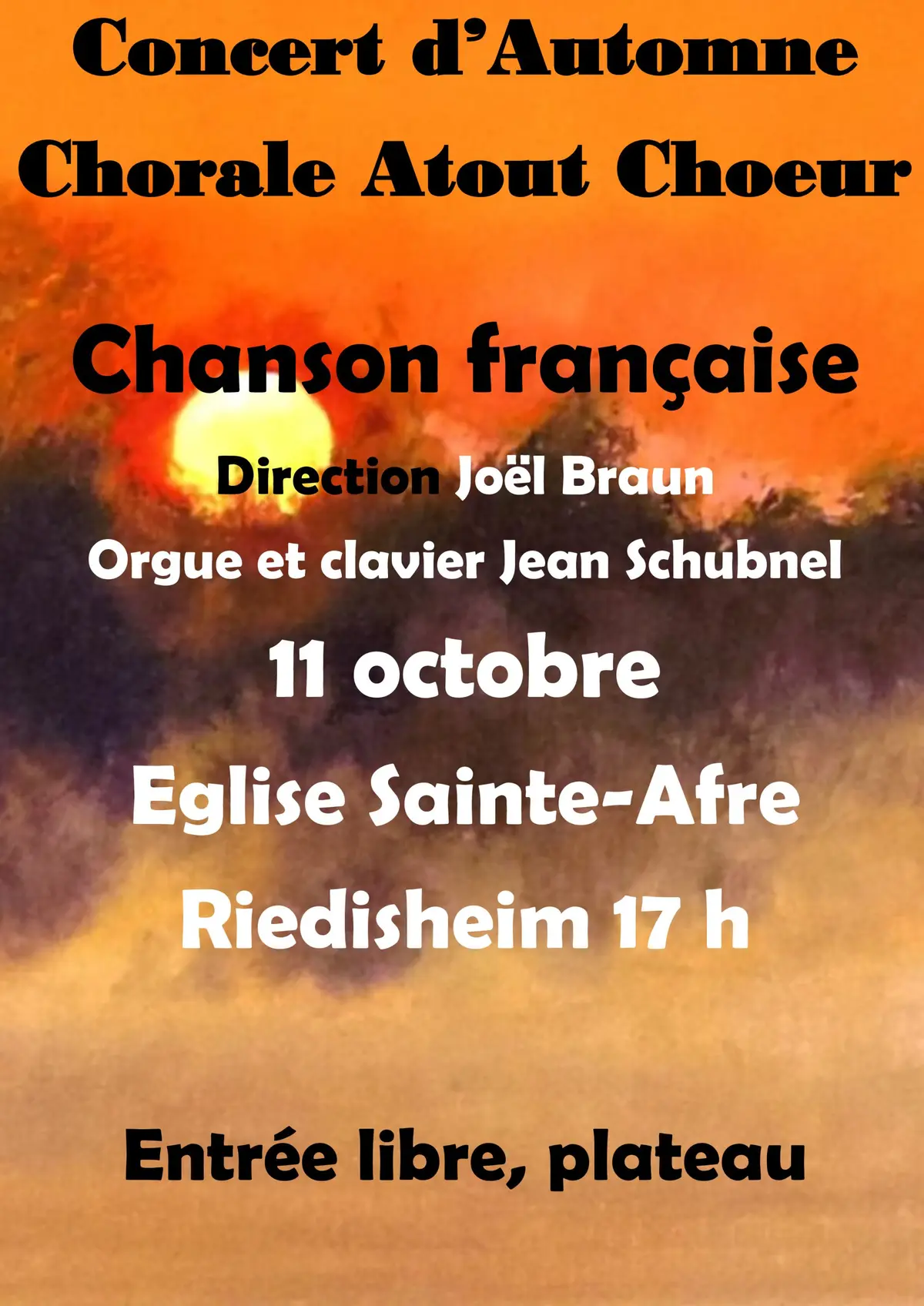 Concert d'automne de la chorale Atout Chœur