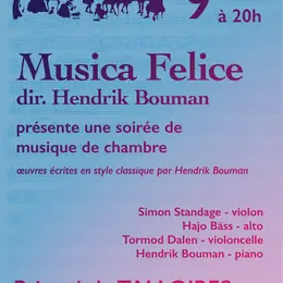 Concert de musique classique de chambre par Hendrik Bouman