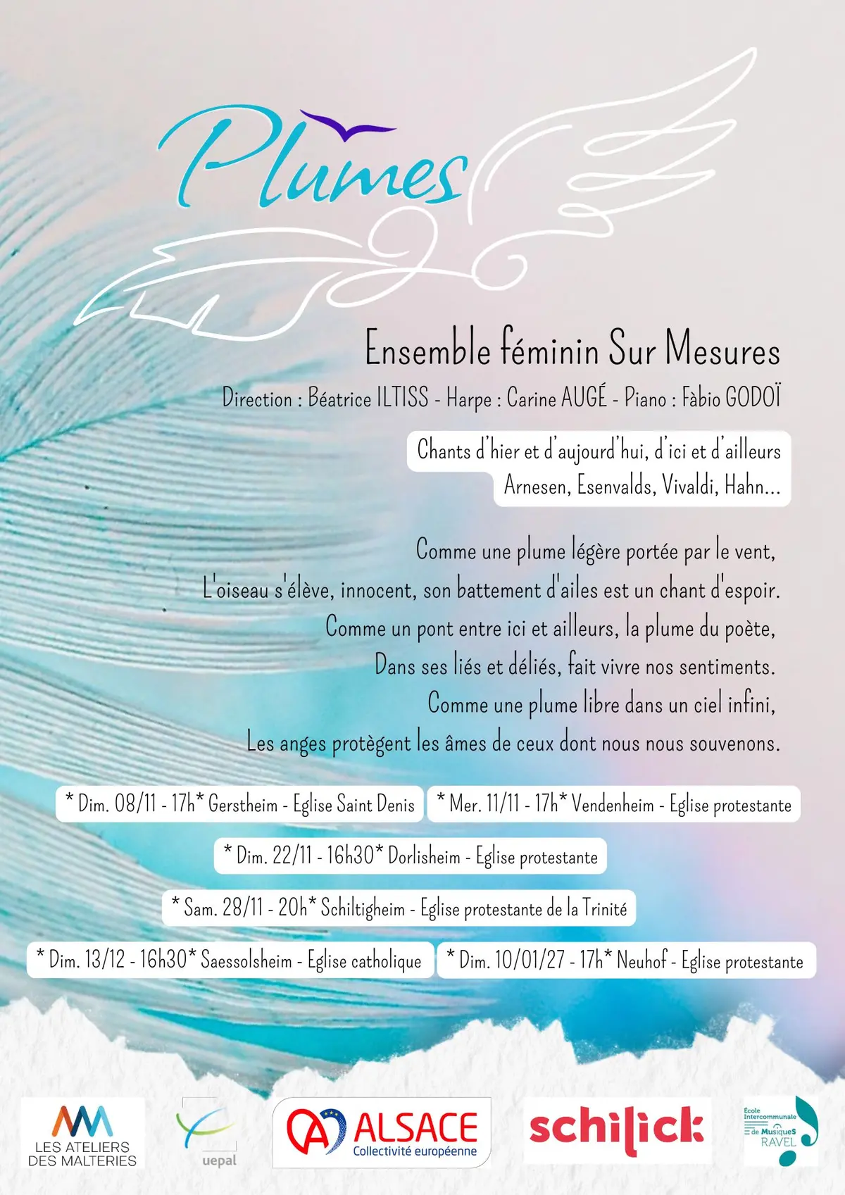 Concert Plumes par l'ensemble vocal Sur Mesures